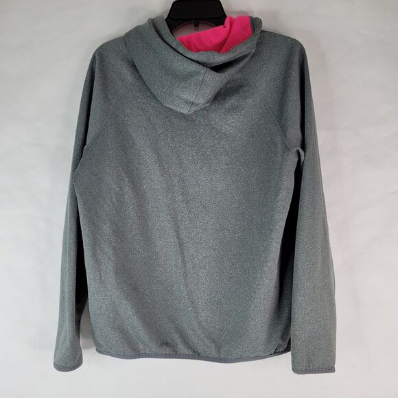 Nike Hoodie Womens Large Gray Pink Just Do It 821888-066 Dri-fit Pull Over - Picture 2 of 7